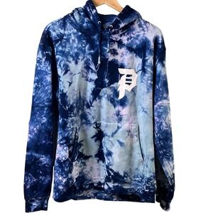 Primitive Skateboarding Dirty P Blue Tie Dye Hoodie Sweatshirt‎ Kangaroo Medium